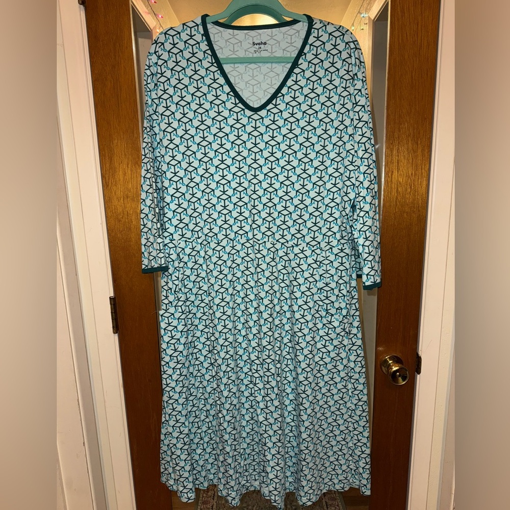 Svaha Rosalind Dress 2X 2XL 18/20 EUC organic cotton STEM teacher